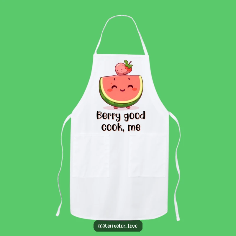 Happy Watermelon & Berry Balancing Apron - Cook with Joy & Sweetness - Funny