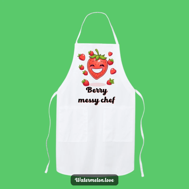 Funny Strawberry Juggling Berries Apron: Cook Up Laughs in the Kitchen