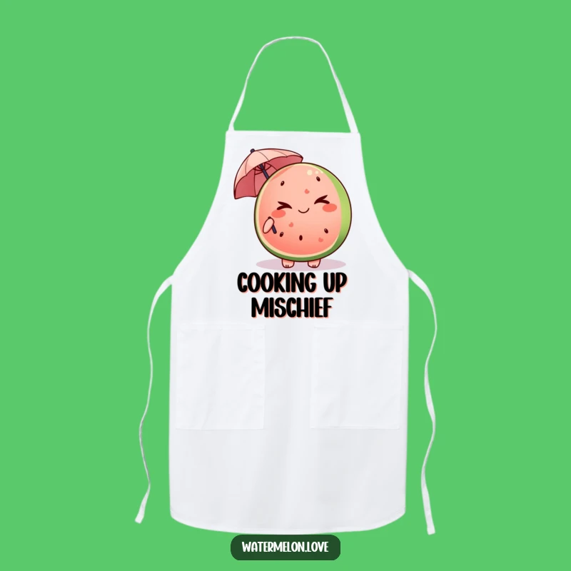 Funny Mischievous Watermelon Apron: Wink in the Kitchen, Great Funny Gift