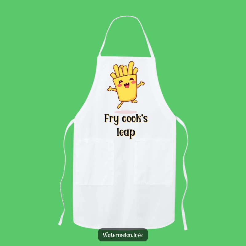 Funny French Fry Jump Apron - Cook with Playful Energy!