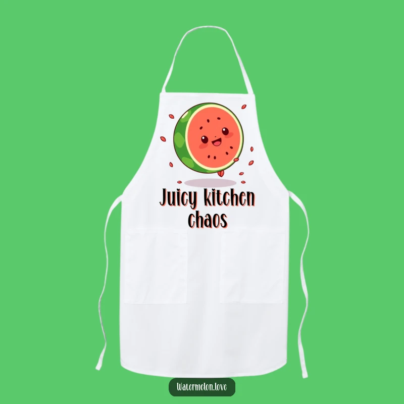 Funny Kawaii Watermelon Cartwheel Apron: Cook with Hilarious Fruit Style