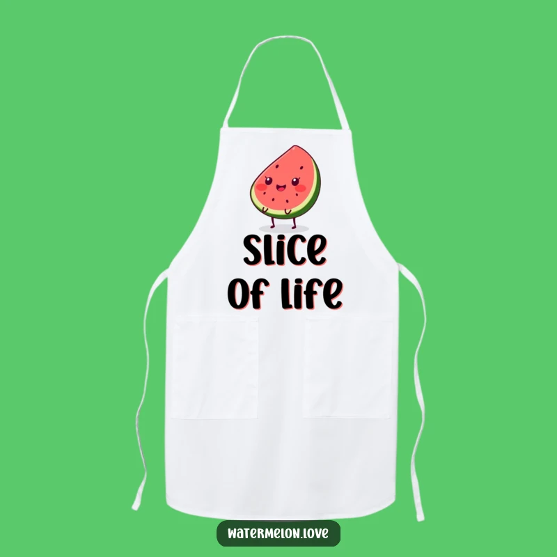 Funny Kawaii Watermelon Slice Apron - Bouncing Kitchen Fun Chef Gift