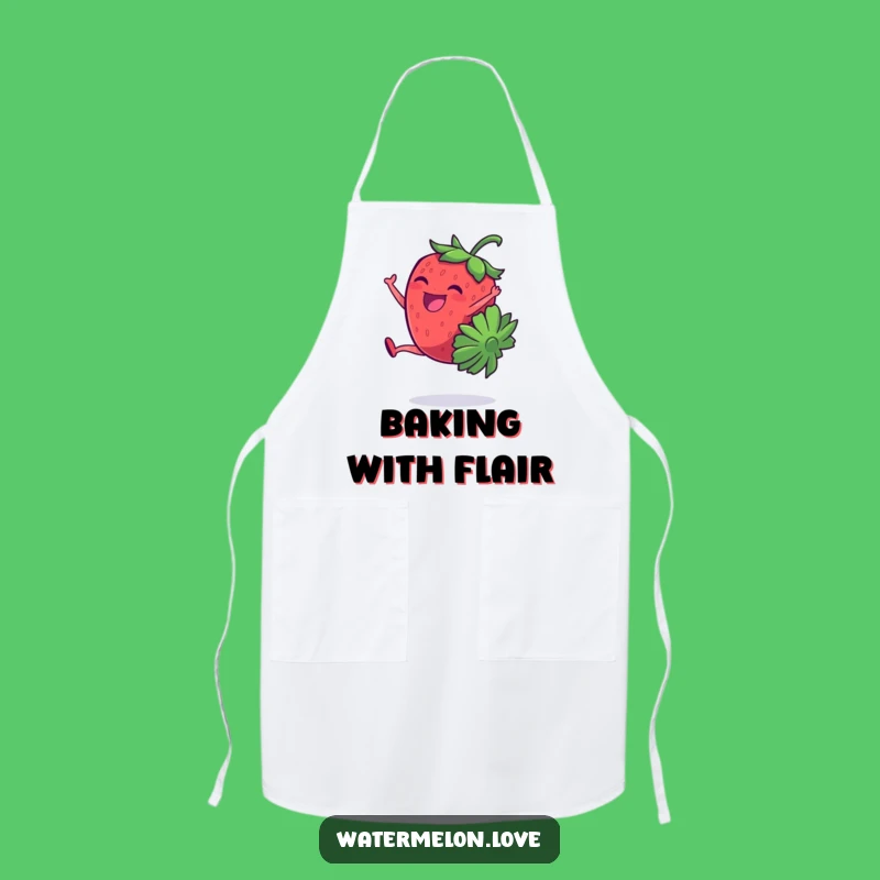 Funny Strawberry Cartwheel Giggling Apron: Cook with Comedy and Playful Style