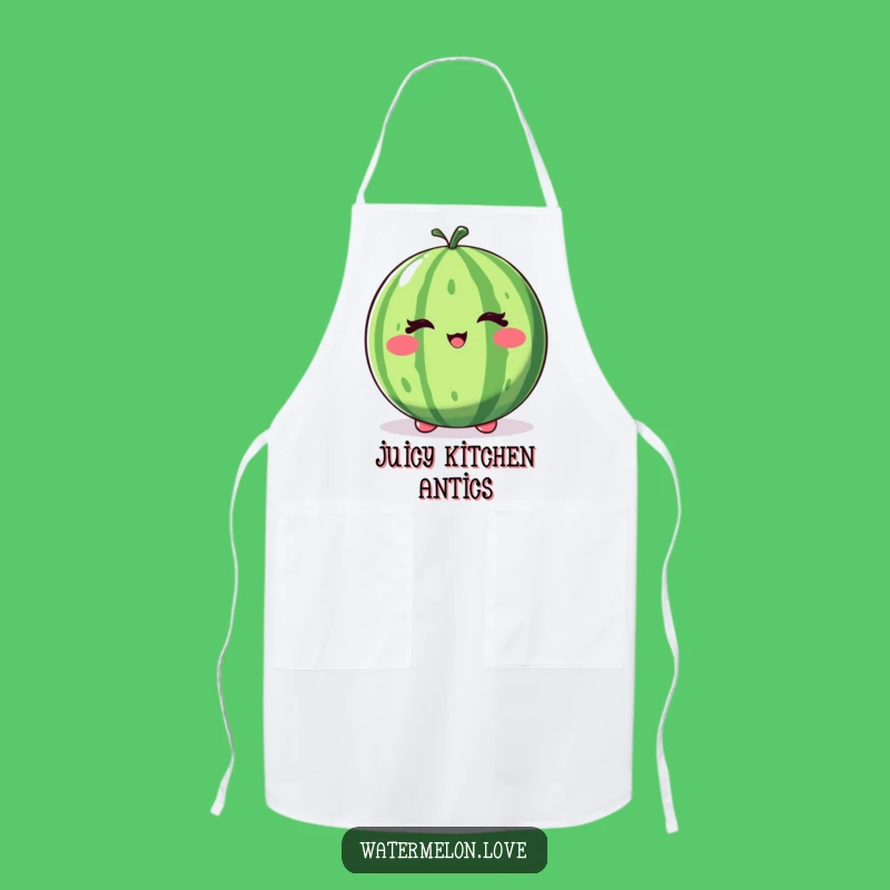 Funny Winking Watermelon Apron: Cook with Playful Charm & Humor Gift