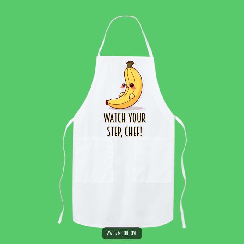 Funny Banana Peel Slipping Apron - Cook Up Some Laughs in Style!