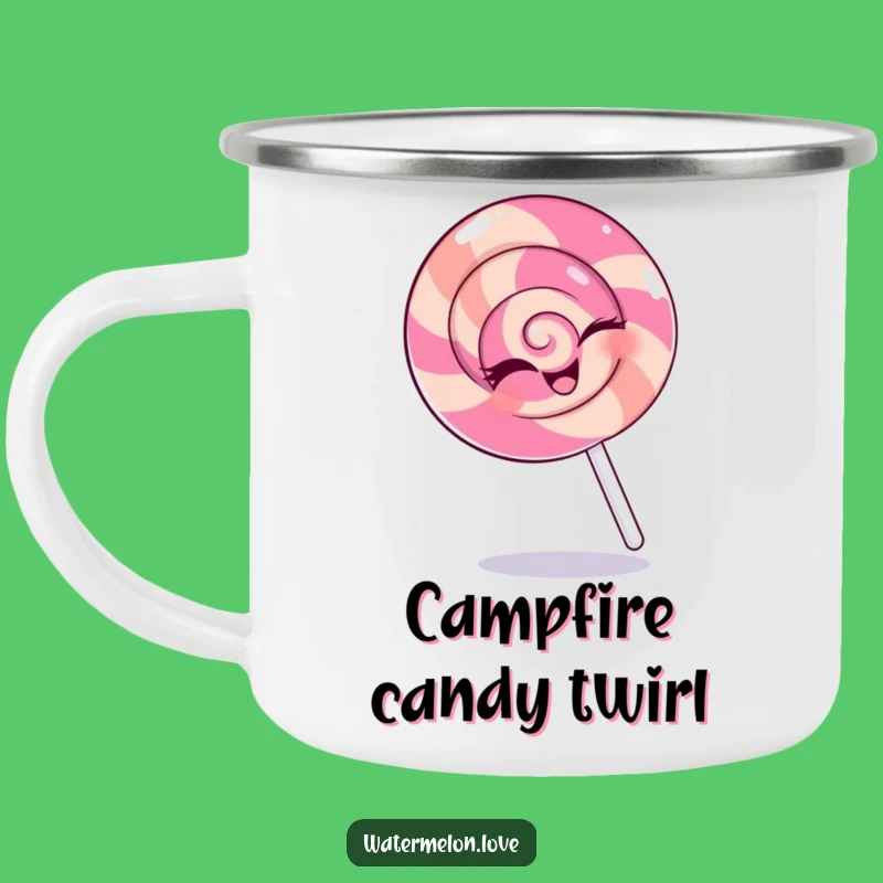 Funny Winking Lollipop Camping Mug - Sweet Sips for Adventurers!