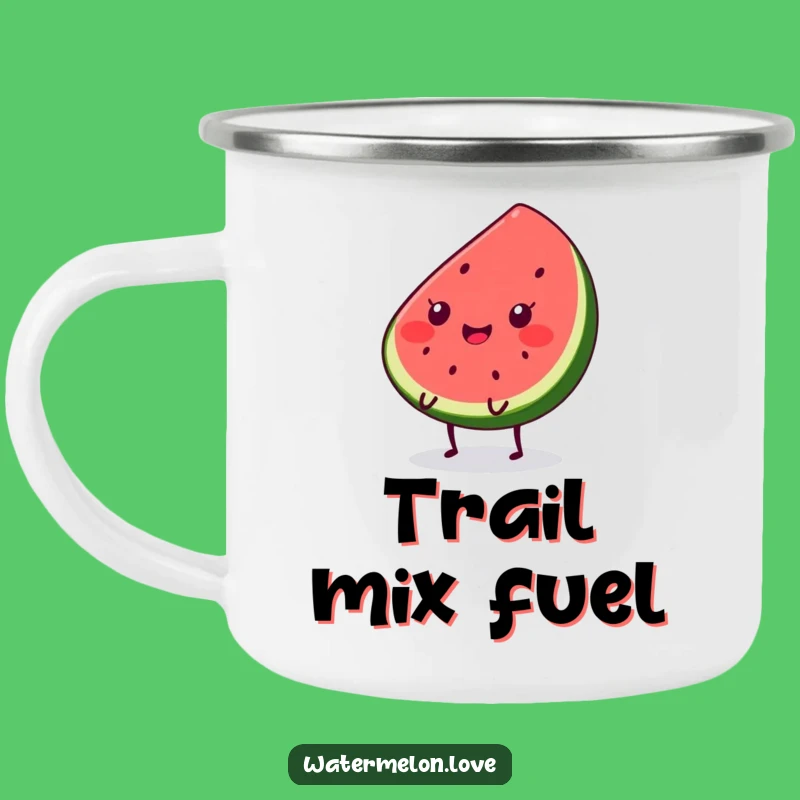 Funny Kawaii Watermelon Slice Camping Mug - Bouncing Adventures Outdoor Gift