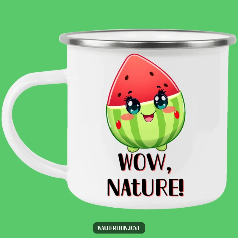 Funny Watermelon Delight Camping Mug: Outdoor Fun with Hilarious Fruit Joy