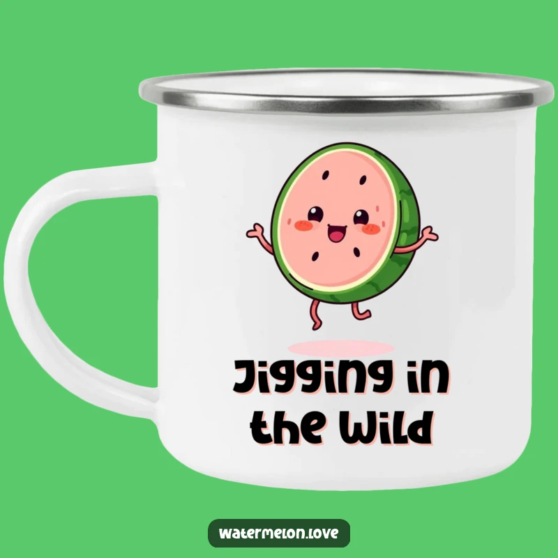 Funny Kawaii Watermelon Camp Mug: Hilarious Jigging Fruit for Outdoor Fun, Perfect Funny Gift
