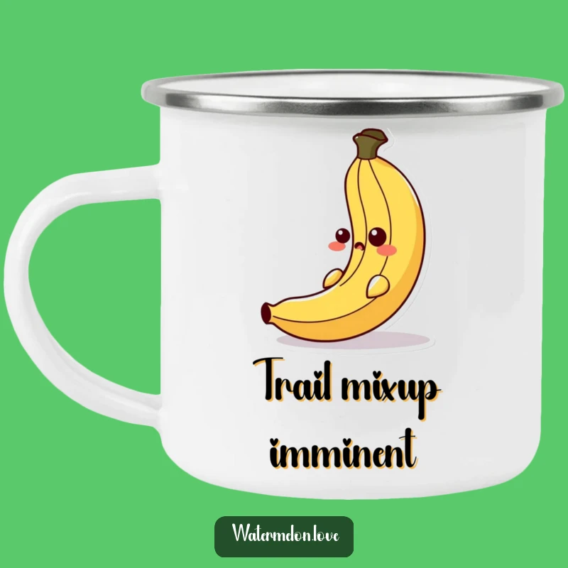 Funny Banana Peel Slipping Camping Mug - Adventure Fuel for Laughs!