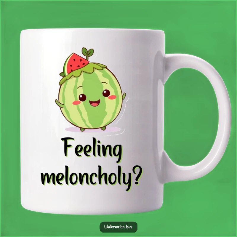 Funny Kawaii Watermelon Shimmy Mug - Grinning Fruity Fun Gift Idea