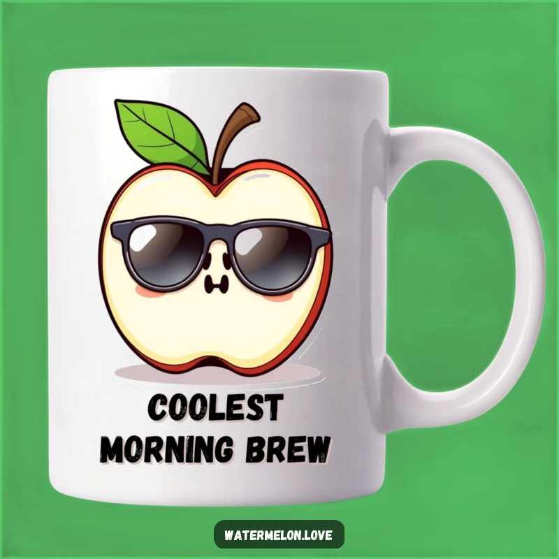 Funny Cool Apple Slice Sunglasses Mug - Relaxed Vibes Gift!