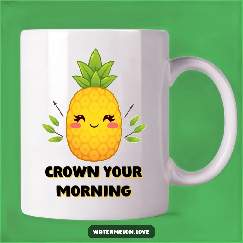 Funny Smiling Pineapple Crown Mug - Be the King of Your Day!