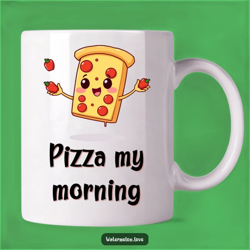 Funny Pizza Slice Mug: Juggling Pepperoni, Perfect Funny Gift for Pizza Lovers