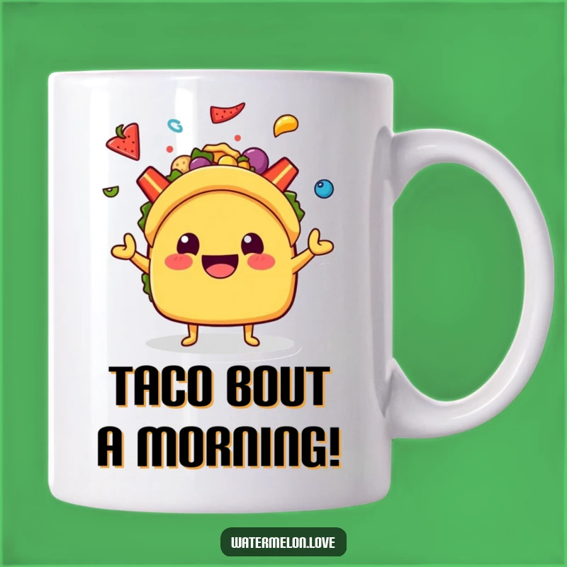Funny Kawaii Taco Juggling Mug: A Hilarious Gift for Foodies