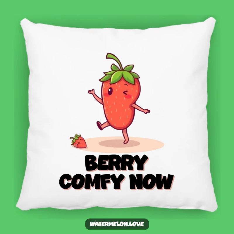 Funny Strawberry Pillow: Cartwheel Comfort, Adorable Funny Gift for Soft Spaces