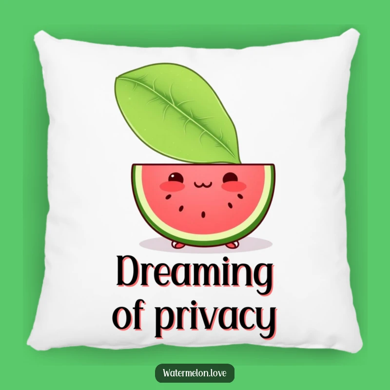 Funny Kawaii Watermelon Slice Pillow: Cozy & Shy Home Decor