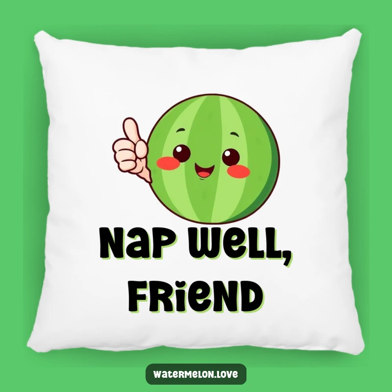 Funny Happy Watermelon Pillow: Thumbs-Up Comfort, Cozy Positive Gift