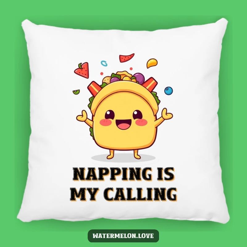 Funny Kawaii Taco Juggling Pillow: Cuddle Up with Fiesta Comfort