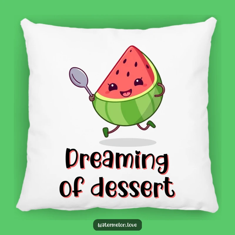 Funny Watermelon Cushion - Cheeky Runner with Spoon, Cozy & Hilarious Home Decor Gift