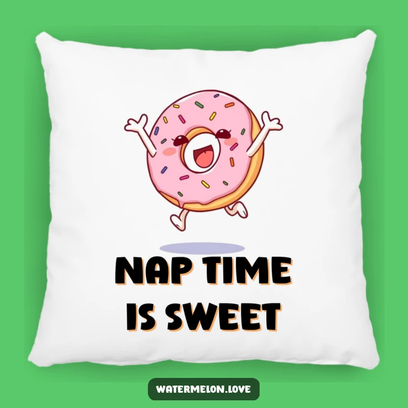 Funny Donut Leap Pillow: Comfy Cuddles with a Sweet Kick
