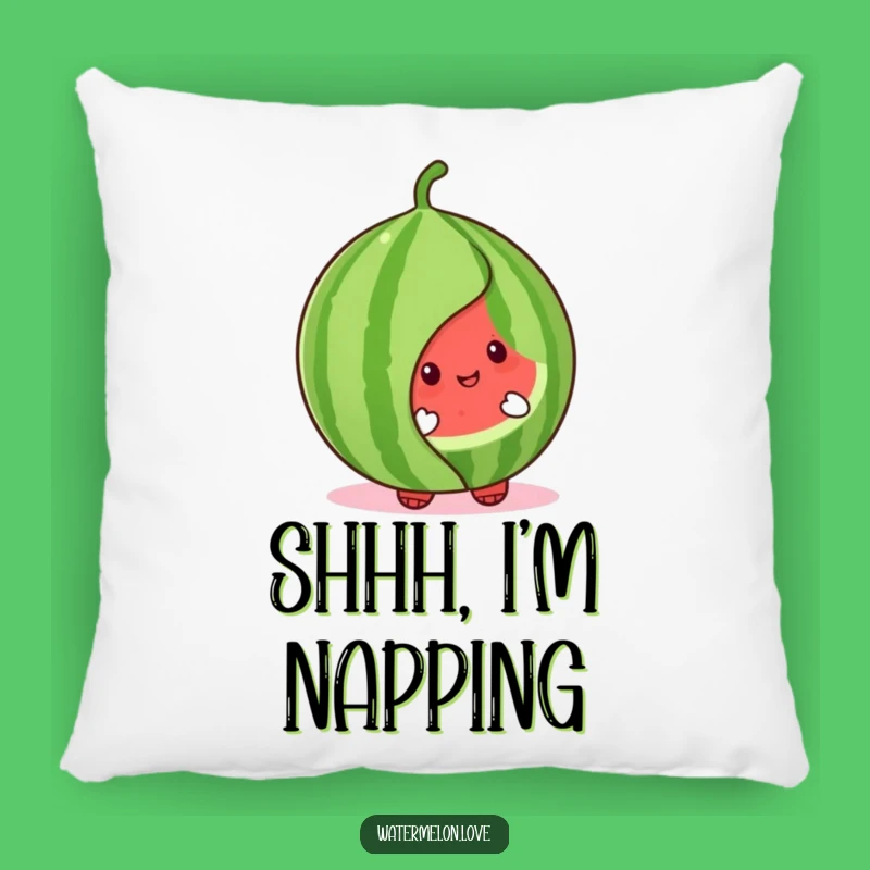 Cute Watermelon Peek-a-Boo Pillow - Comfy & Charming Character Leaf Accent Gift