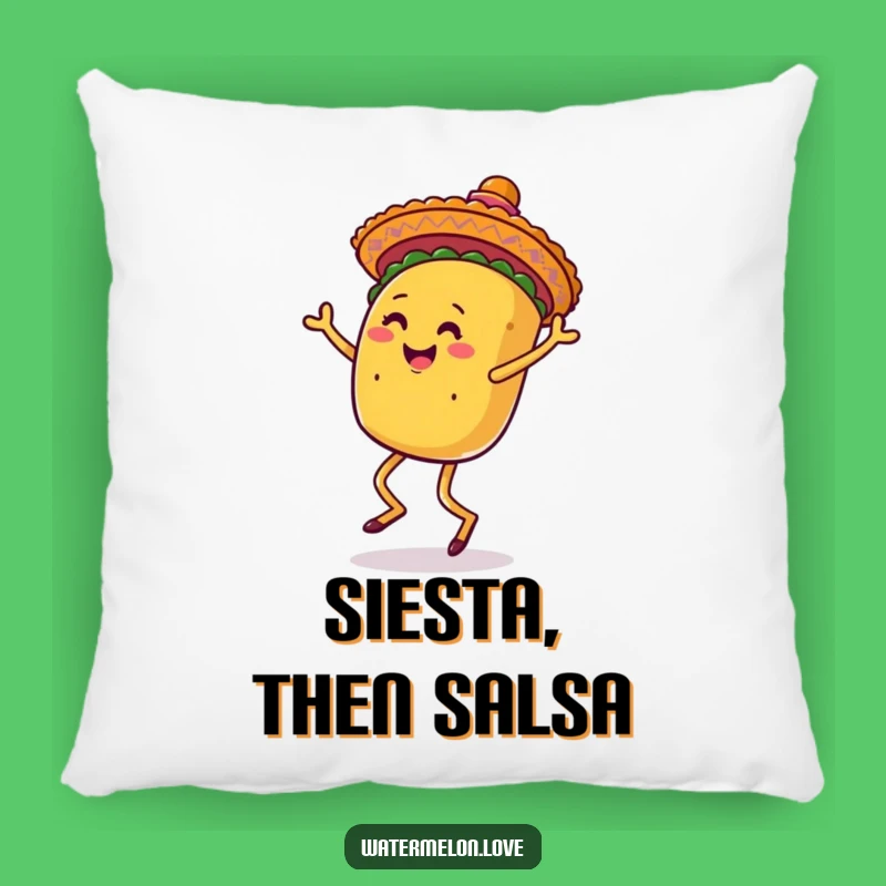 Funny Taco Dance Pillow: Comfy Fiesta Accent for Your Sofa