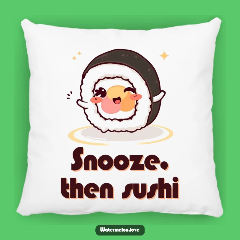 Funny Kawaii Sushi Roll Wink Pillow: Cuddle Up with Playful Comfort
