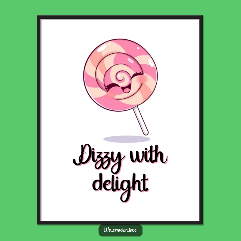 Funny Winking Lollipop Digital Art - Instant Sweetness for Your Walls!