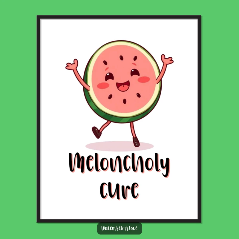 Funny Watermelon Dance Digital Art - High-Res Hilarious Fruit Slice Download