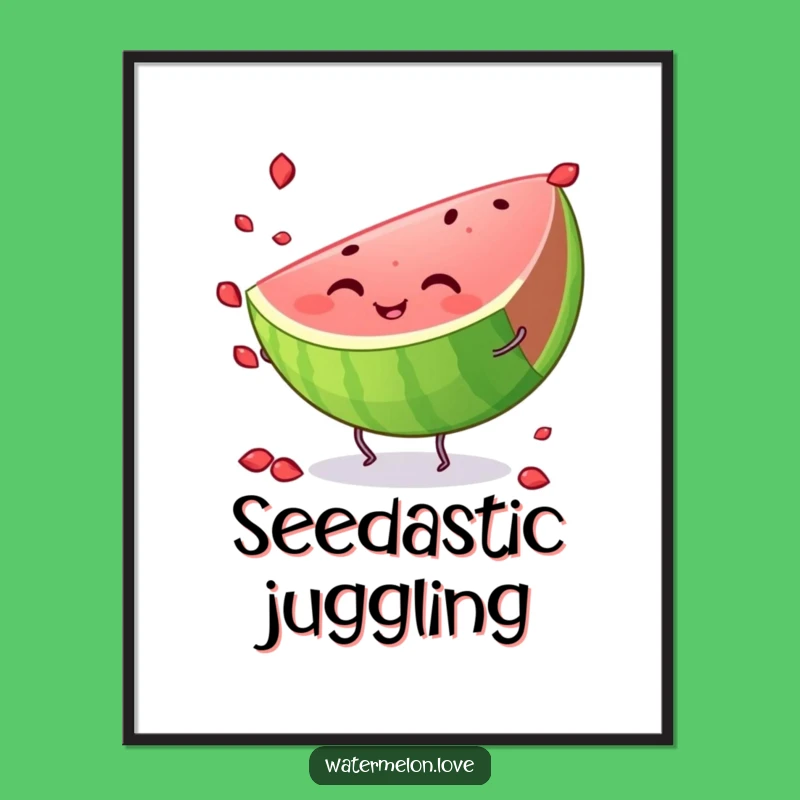 Funny Watermelon Juggling Print - Instant Download for Summer Decor