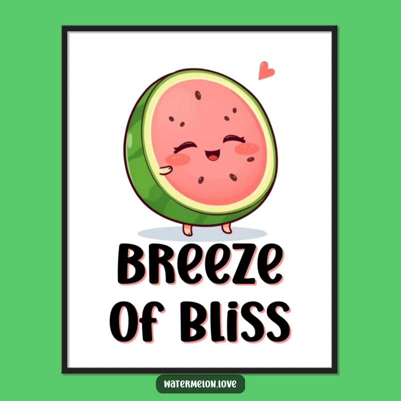 Funny Wobbly Watermelon Print - Instant Download for Relaxing Decor