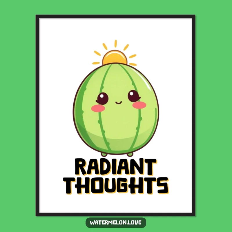 Funny Sunshine Watermelon Digital Art: Instant Hilarious Fruit Decor for Positivity