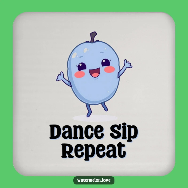 Funny Blueberry Jig Coaster - Protect Surfaces with Berry Fun!