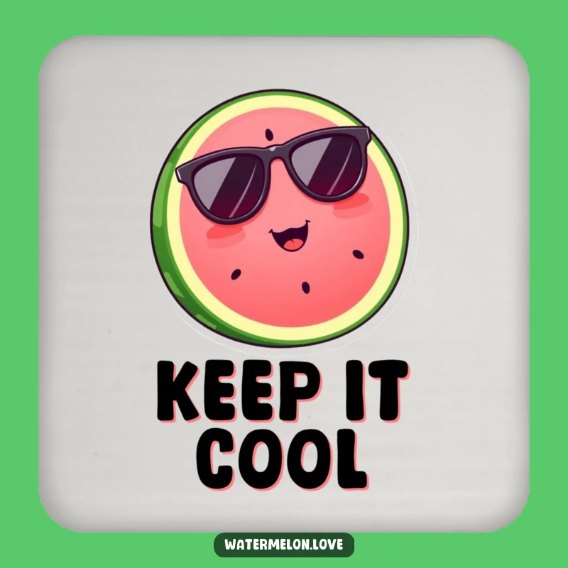 Funny Cool Watermelon Slice Coasters: Sunglasses Style, Protect Surfaces with Humor