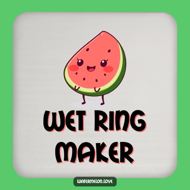 Funny Kawaii Watermelon Slice Coaster - Bouncing Drink Protection Gift
