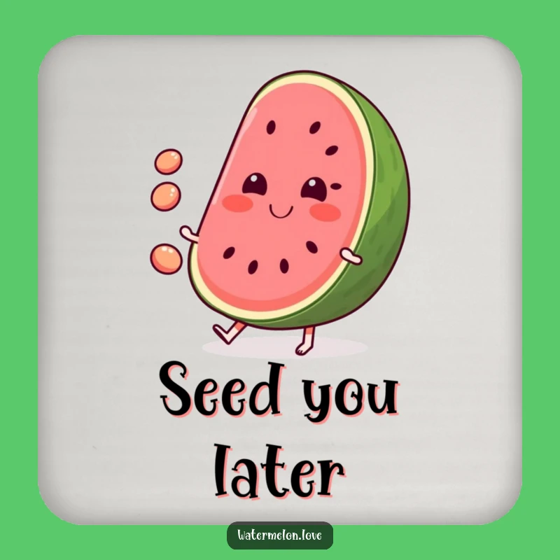 Funny Watermelon Coasters: Protect Surfaces with Summer Fun - Set of 4!
