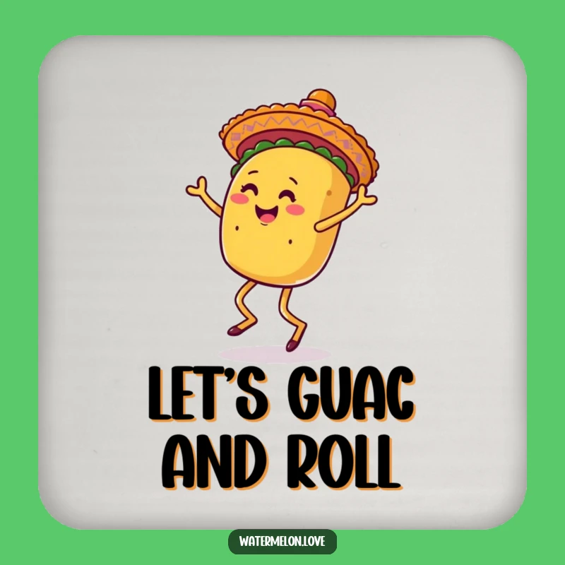 Funny Taco Dancer Coaster Set: Protect Surfaces with Fiesta Fun