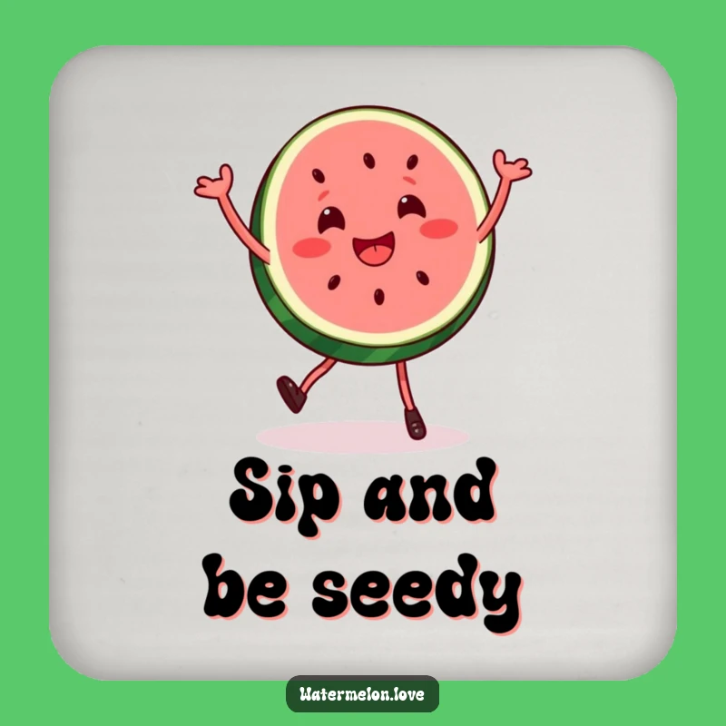 Funny Watermelon Dance Drink Coaster - Protect Surfaces with This Hilarious Fruit