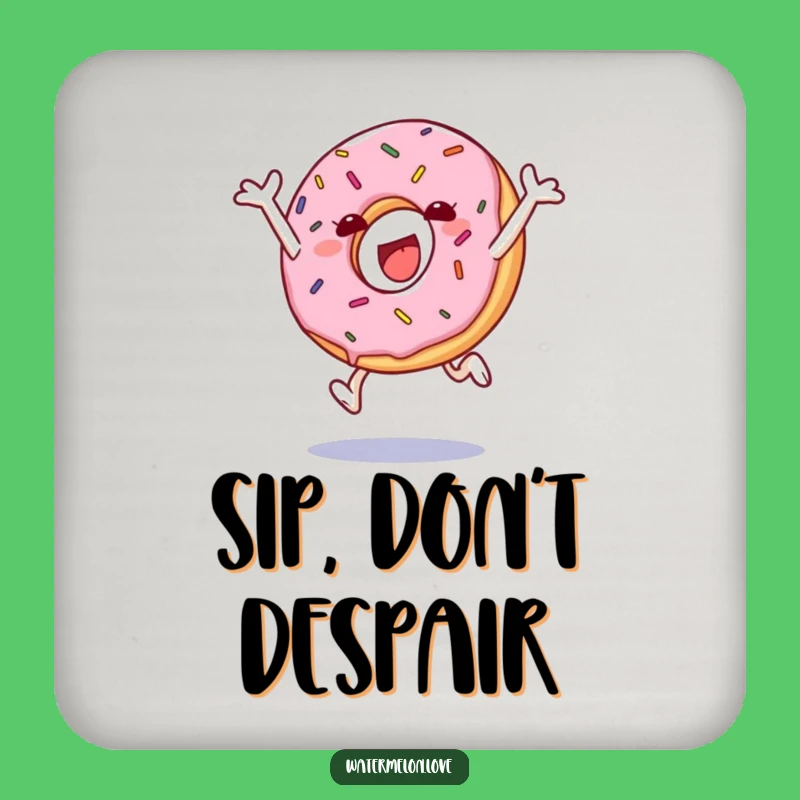 Funny Donut Leap Coaster Set: Protect Surfaces with Sweet Style