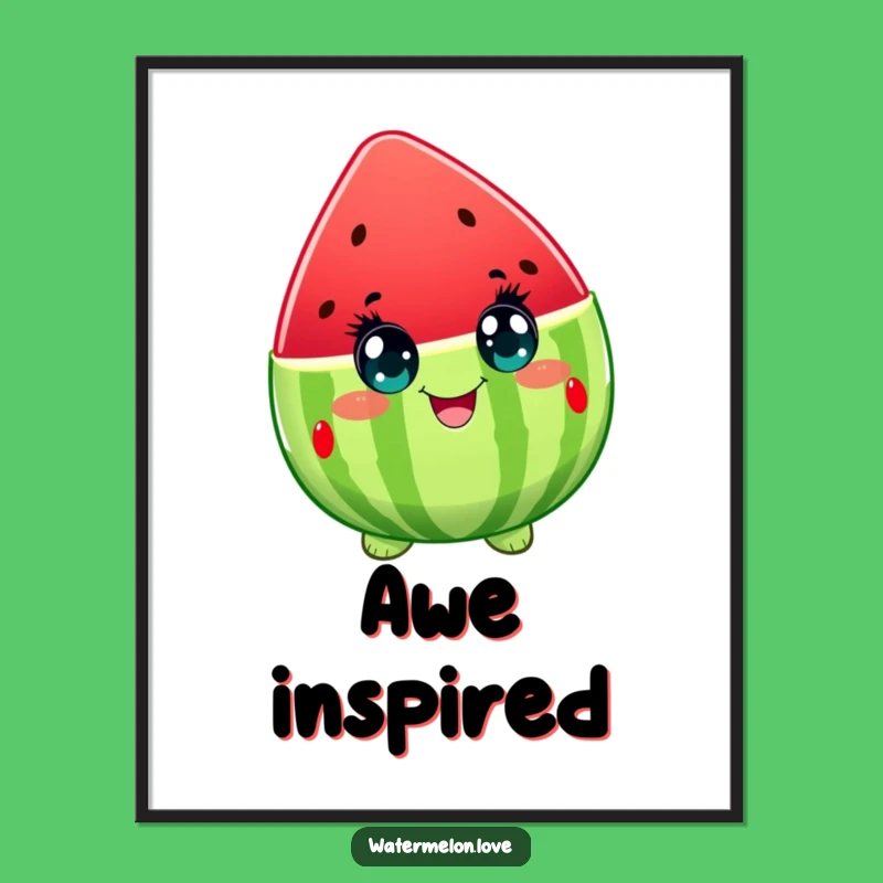 Funny Watermelon Delight Poster: Vibrant Art of Hilarious Fruit Happiness