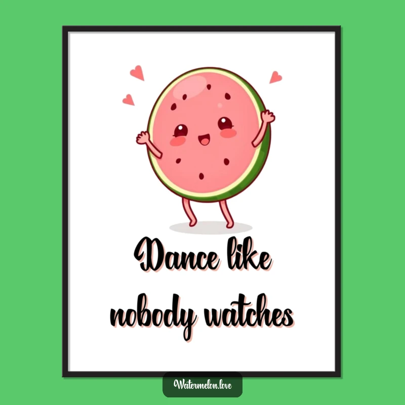 Funny Dancing Watermelon Poster: Vibrant & Hilarious Fruit Art for Your Walls