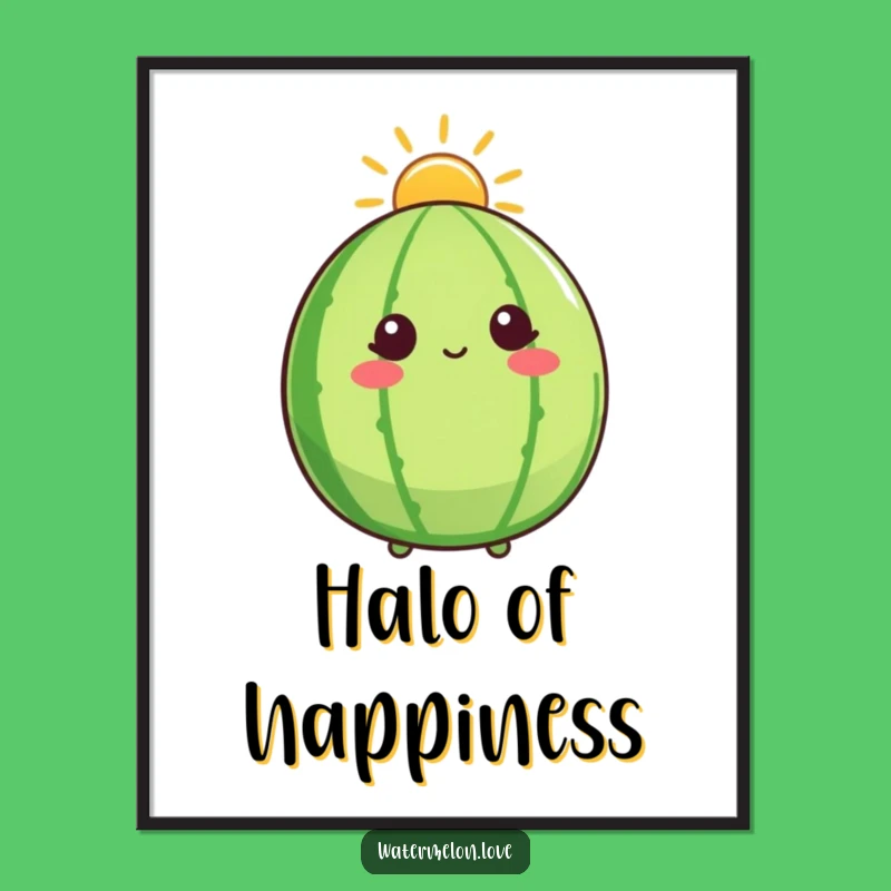 Funny Sunshine Watermelon Poster: Uplifting Art of Hilarious Fruit Bliss