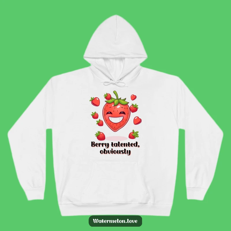 Funny Strawberry Juggling Berries Hoodie: Snuggle Up with This Hilarious Fruit Design