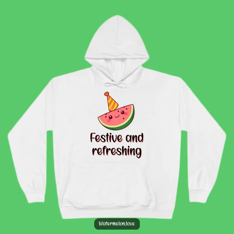 Cozy Funny Kawaii Watermelon Hoodie: Festive Cheer, Perfect Funny Gift