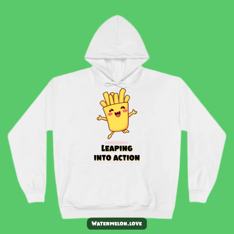 Funny French Fry Jump Hoodie - Cozy Comfort for Food Lovers!