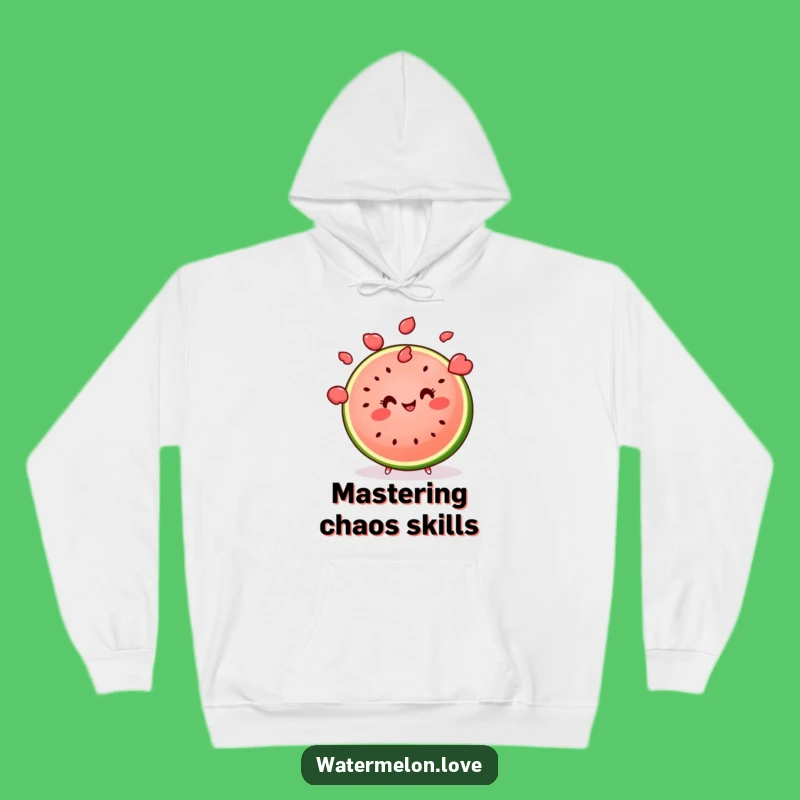 Funny Kawaii Watermelon Hoodie: Cozy Juggling Fruit Fun, Perfect Funny Gift