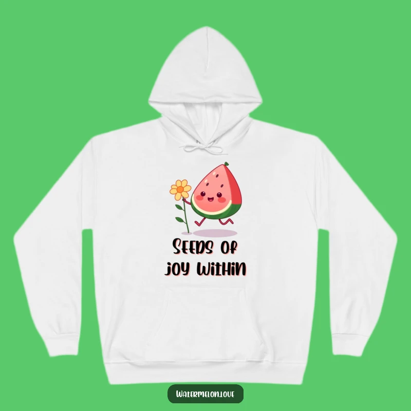 Funny Kawaii Watermelon Hoodie: Cozy Skipping Fruit, Warm and Humorous Gift Idea