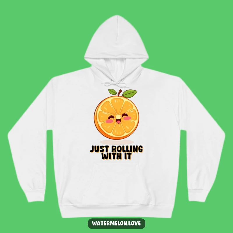 Funny Orange Segment Spinning Hoodie: Cozy Comfort with a Citrusy Zing