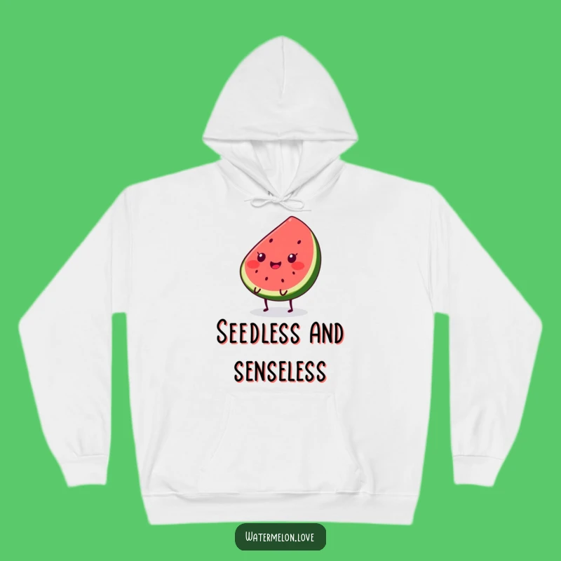 Cozy Funny Kawaii Watermelon Slice Hoodie - Bouncing with Joyful Warmth Gift